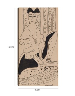 Foto 6 | Cuadro Decorativo - Retrato De Janet Braguin Al Estilo De Henri Matisse - Henri Matisse - 46x89 - Fine Art Tj