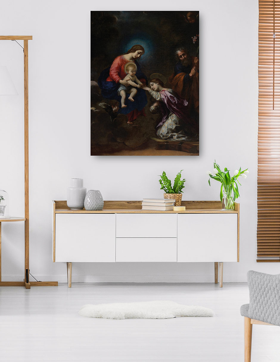 Foto 5 | Cuadro Decorativo - Las Bodas Místicas De Santa Catalina De Alejandría (ca. 1656)- Carlo Dolci - Religión - 46