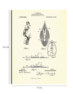 Foto 6 | Cuadro Decorativo - Zapato Patentado Para Danza Artística, Inventor Frederick Henschel- National Archives - 77x