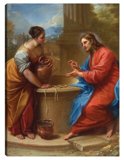 Foto 1 | Cuadro Decorativo - Cristo Y La Mujer De Samaria (1715-1720)- Benedetto Luti - Religión - 69x92 -impresión En