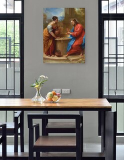 Foto 4 | Cuadro Decorativo - Cristo Y La Mujer De Samaria (1715-1720)- Benedetto Luti - Religión - 69x92 -impresión En