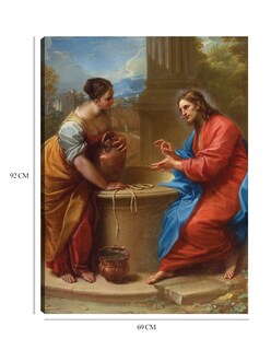 Foto 6 | Cuadro Decorativo - Cristo Y La Mujer De Samaria (1715-1720)- Benedetto Luti - Religión - 69x92 -impresión En