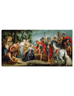 Foto 1 | Cuadro Decorativo - David Conoció A Abigail (alrededor De La Década De 1620)- Peter Paul Rubens - 34x64 - Fine Art Tj