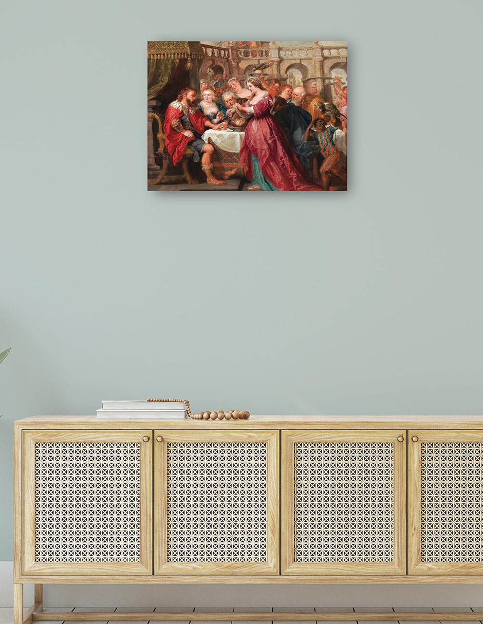 Foto 5 pulgar | Cuadro Decorativo - La Fiesta De Herodes (hacia 1638-1640)- Peter Paul Rubens - Religión - 46x61-impresión En