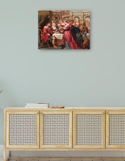 Foto 4 | Cuadro Decorativo - La Fiesta De Herodes (hacia 1638-1640)- Peter Paul Rubens - Religión - 46x61-impresión En