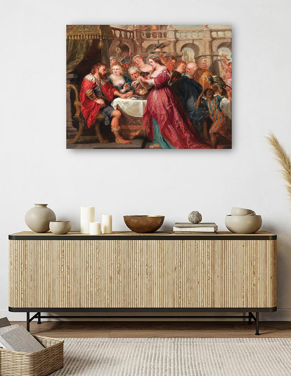 Foto 6 pulgar | Cuadro Decorativo - La Fiesta De Herodes (hacia 1638-1640)- Peter Paul Rubens - Religión - 46x61-impresión En