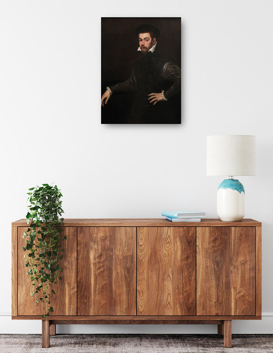 Foto 2 | Cuadro Decorativo - Retrato De Un Caballero (hacia 1554)- Jacopo Tintoretto - Fotografía - 69x92-impresión En
