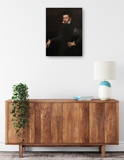 Foto 2 | Cuadro Decorativo - Retrato De Un Caballero (hacia 1554)- Jacopo Tintoretto - Fotografía - 69x92-impresión En