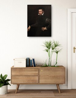 Foto 3 | Cuadro Decorativo - Retrato De Un Caballero (hacia 1554)- Jacopo Tintoretto - Fotografía - 69x92-impresión En