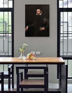 Foto 4 | Cuadro Decorativo - Retrato De Un Caballero (hacia 1554)- Jacopo Tintoretto - Fotografía - 69x92-impresión En