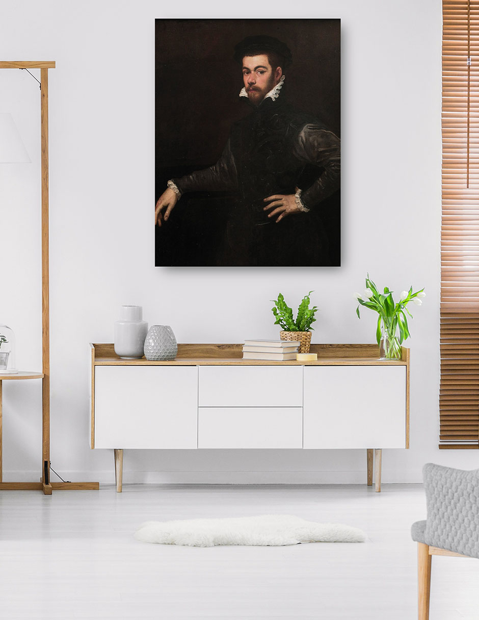 Foto 6 pulgar | Cuadro Decorativo - Retrato De Un Caballero (hacia 1554)- Jacopo Tintoretto - Fotografía - 69x92-impresión En