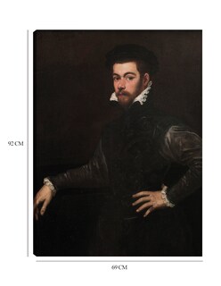 Foto 6 | Cuadro Decorativo - Retrato De Un Caballero (hacia 1554)- Jacopo Tintoretto - Fotografía - 69x92-impresión En