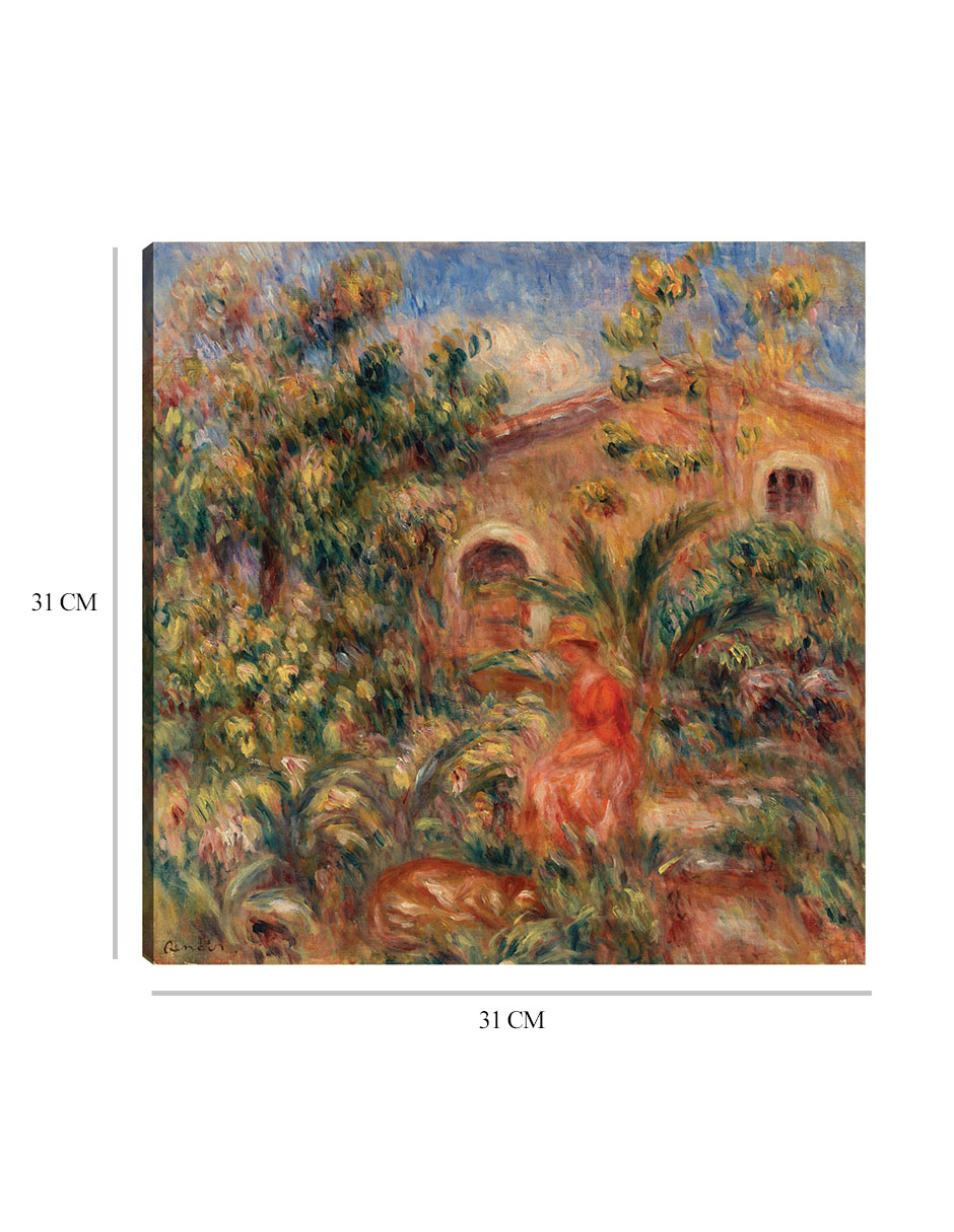 Foto 7 pulgar | Cuadro Decorativo - Paisaje Con Mujer Y Perro (femme Et Chien Dans Un Paysage) (1917)- Pierre-auguste Renoir - 3