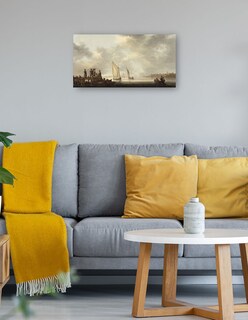Foto 4 | Cuadro Decorativo - Un Muelle Con Vistas A Dordrecht, Principios De La Década De 1640- Aelbert Cuyp - 34x64 - Fine Art