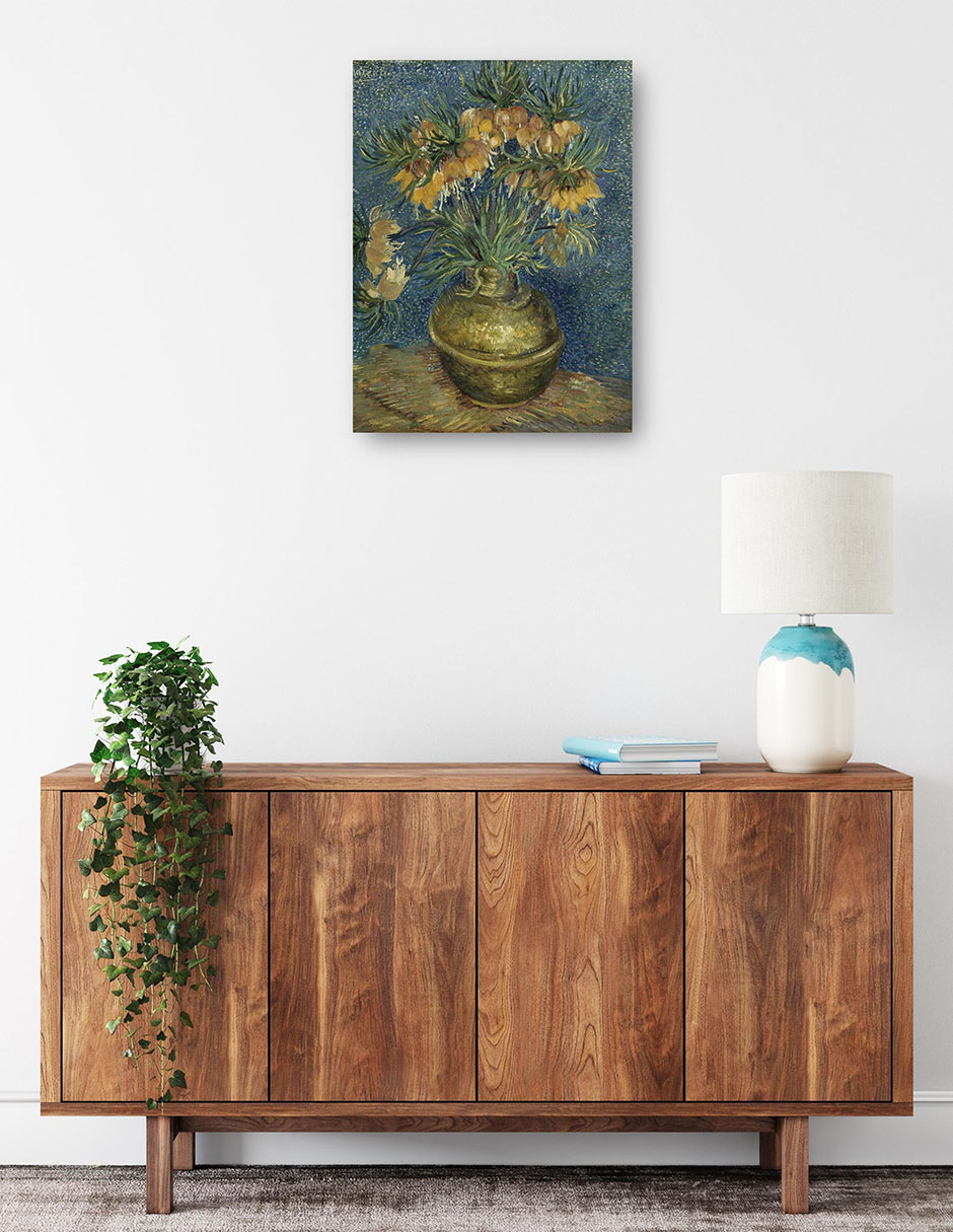Foto 3 pulgar | Cuadro Decorativo - Fritillarios Imperiales En Un Jarrón De Cobre (1887)- Vincent Van Gogh - Floral - 46x61 - Fine Art