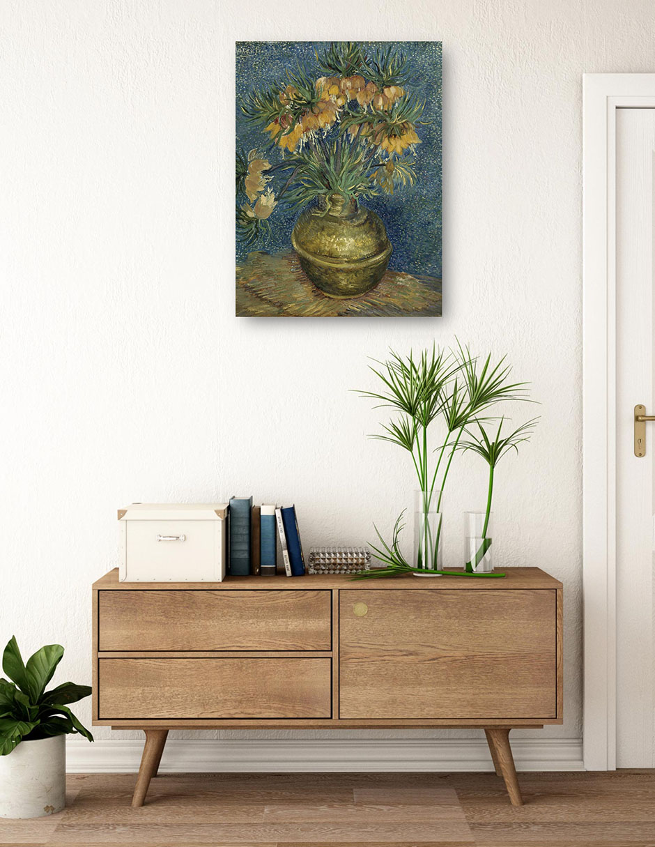 Foto 4 pulgar | Cuadro Decorativo - Fritillarios Imperiales En Un Jarrón De Cobre (1887)- Vincent Van Gogh - Floral - 46x61 - Fine Art