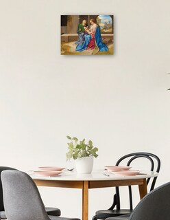 Foto 2 | Cuadro Decorativo - La Sagrada Familia- Giorgione - Religión - 46x61 - Impresión En Lienzo - Fine Art Tj