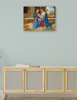 Foto 4 | Cuadro Decorativo - La Sagrada Familia- Giorgione - Religión - 46x61 - Impresión En Lienzo - Fine Art Tj