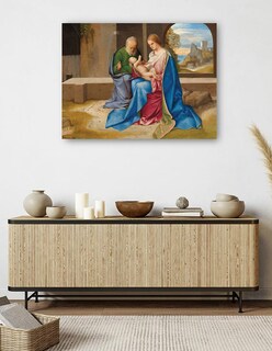 Foto 5 | Cuadro Decorativo - La Sagrada Familia- Giorgione - Religión - 46x61 - Impresión En Lienzo - Fine Art Tj