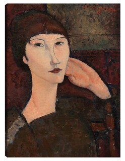 Foto 1 | Cuadro Decorativo - Adrienne (mujer Con Flequillo), 1917- Amedeo Modigliani - Fotografía - 28x36-impresión En