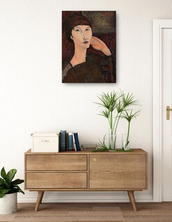 Foto 3 | Cuadro Decorativo - Adrienne (mujer Con Flequillo), 1917- Amedeo Modigliani - Fotografía - 28x36-impresión En