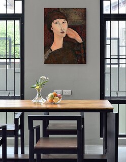 Foto 4 | Cuadro Decorativo - Adrienne (mujer Con Flequillo), 1917- Amedeo Modigliani - Fotografía - 28x36-impresión En