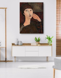 Foto 5 | Cuadro Decorativo - Adrienne (mujer Con Flequillo), 1917- Amedeo Modigliani - Fotografía - 28x36-impresión En