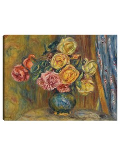Foto 1 | Cuadro Decorativo - Las Rosas Al Rideau Bleu (1912)- Pierre-auguste Renoir - Religión - 28x36 - Impresión En