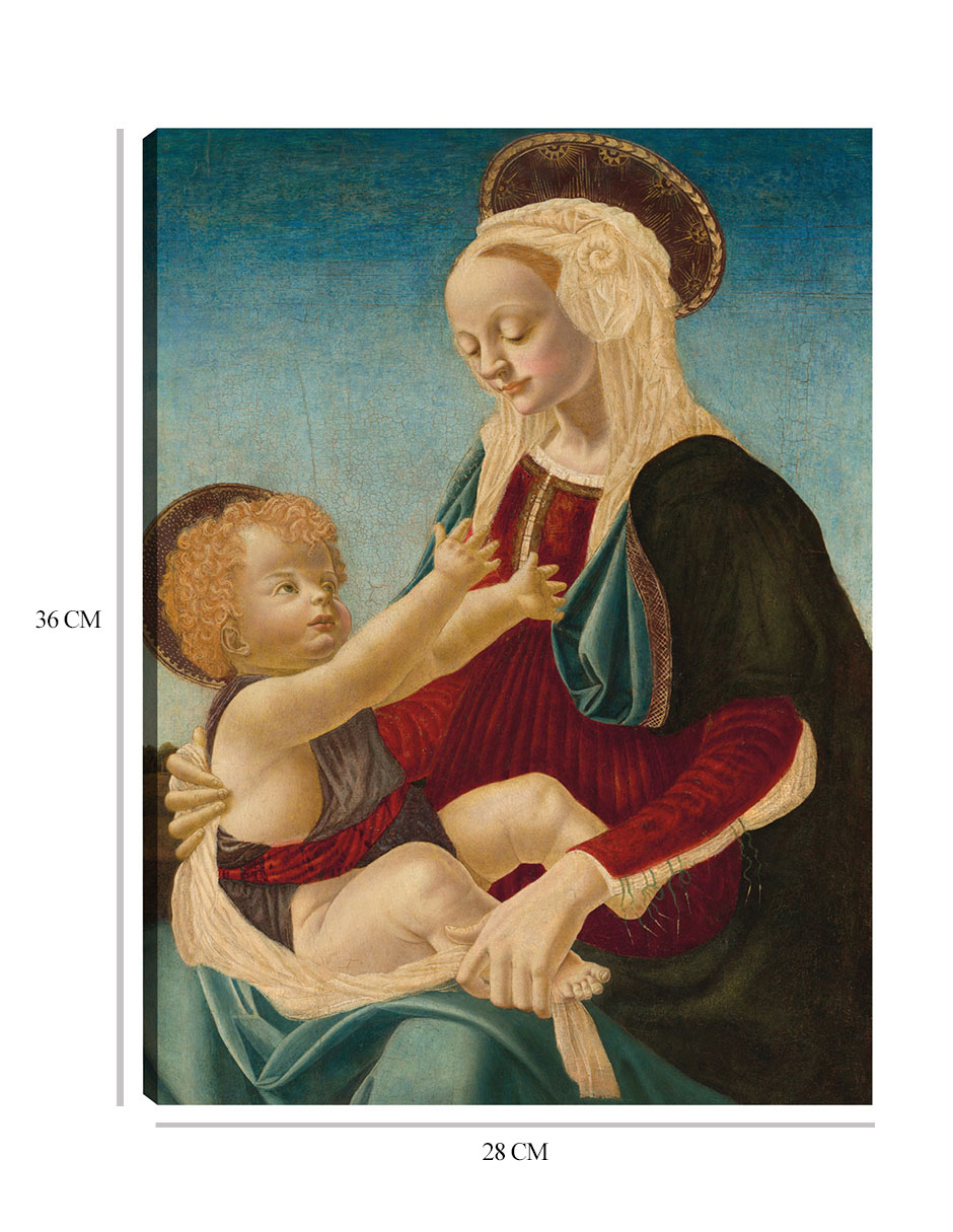 Foto 7 pulgar | Cuadro Decorativo - La Virgen Y El Niño C. 1470/1480- After Andrea Del Verrocchio - Religión - 28x36 - Fine Art Tj