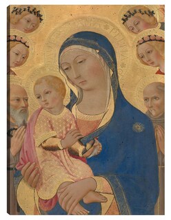 Foto 1 | Cuadro Decorativo - La Virgen Y El Niño Con San Jerónimo, San Bernardino Y Ángeles- Sano Di Pietro - 28x36 - Fine Art