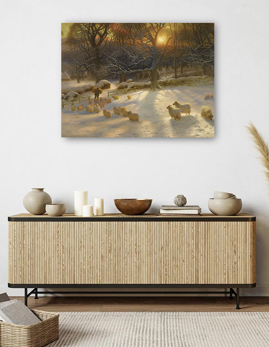 Foto 6 pulgar | Cuadro Decorativo - El Acortamiento Del Día De Invierno Está Cerca De Su Fin- Joseph Farquharson - 107x143 - Fine Art