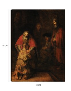 Foto 6 | Cuadro Decorativo - El Regreso Del Hijo Pródigo- Rembrandt Harmensz Van Rijn - Religión - 69x92 -impresión En