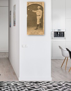 Foto 4 | Cuadro Decorativo - Ezra Sutton, Boston Beaneaters, Retrato De Tarjeta De Béisbol- Library Of Congress - 54x102 -