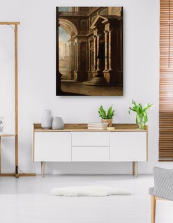 Foto 5 | Cuadro Decorativo - Vista Del Interior De Un Edificio.- Leonardo Coccorante - Ciudades - 107x143-impresión En L