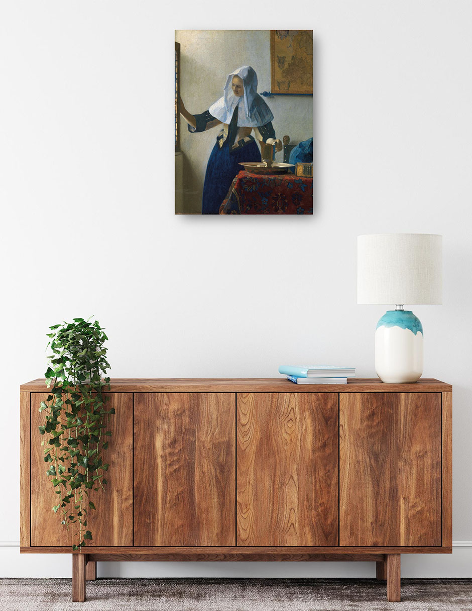 Foto 3 pulgar | Cuadro Decorativo - Mujer Joven Con Una Jarra De Agua (ca. 1662)- Johannes Vermeer - Fotografía - 46x61 - Fine Art Tj
