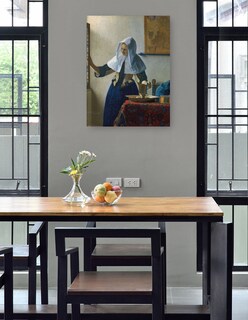 Foto 4 | Cuadro Decorativo - Mujer Joven Con Una Jarra De Agua (ca. 1662)- Johannes Vermeer - Fotografía - 46x61 - Fine Art Tj