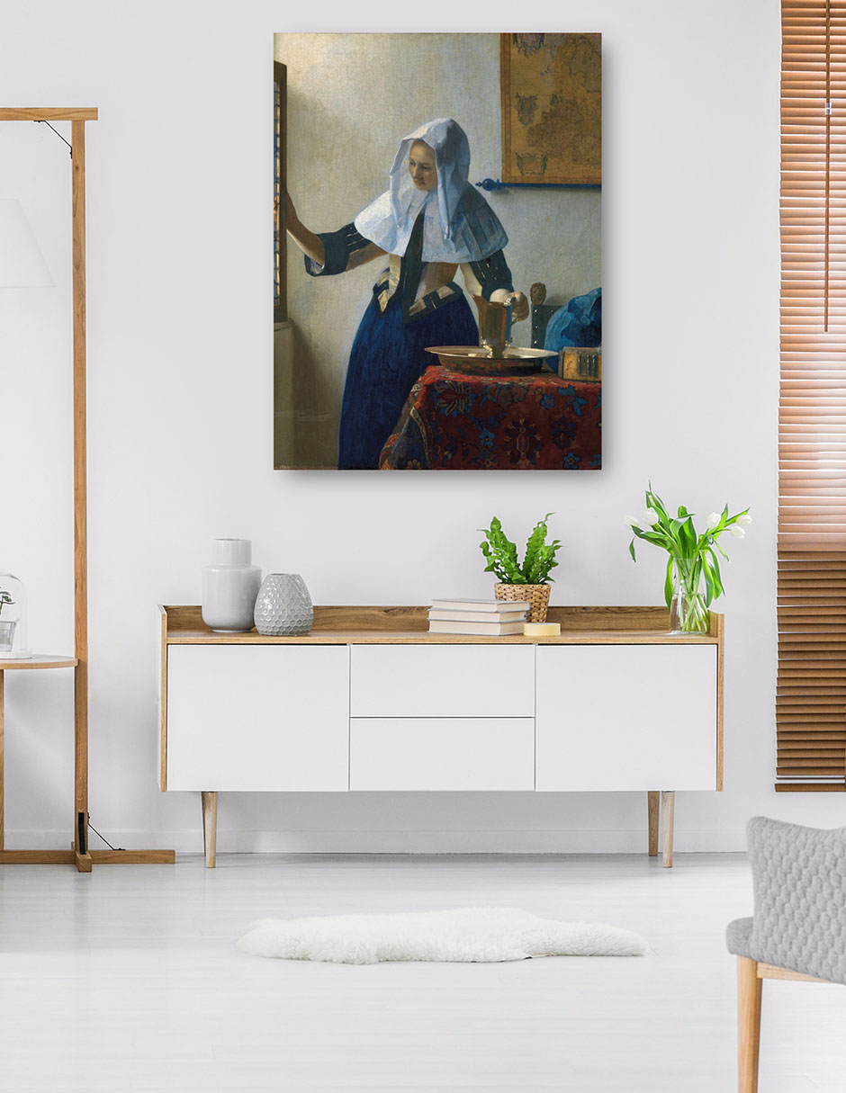 Foto 5 | Cuadro Decorativo - Mujer Joven Con Una Jarra De Agua (ca. 1662)- Johannes Vermeer - Fotografía - 46x61 - Fine Art Tj