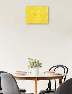 Foto 2 | Cuadro Decorativo - Grabado En Madera Original Vintage Japonés -amarillo- Taguchi Tomoki - Abstracto - 46x61 - Fine A