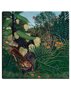 Foto 1 | Cuadro Decorativo - Lucha Entre Un Tigre Y Un Búfalo (1908)- Henri Rousseau - Animales - 89x89 - Impresión En