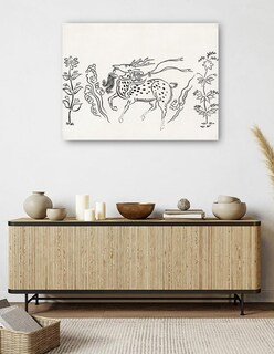 Foto 5 | Cuadro Decorativo - Grabado En Madera Original Vintage Japonés -ciervo (1860-1869)- Taguchi Tomoki - 28x36 - Fine Art T