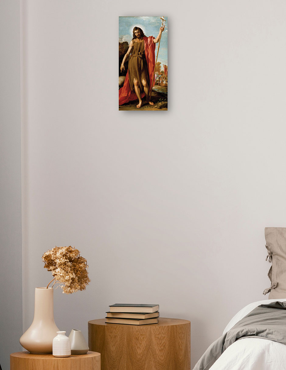 Foto 2 | Cuadro Decorativo - San Juan Bautista En El Desierto (1635)- Jose Leonardo - Religión - 34x64 - Impresión En L