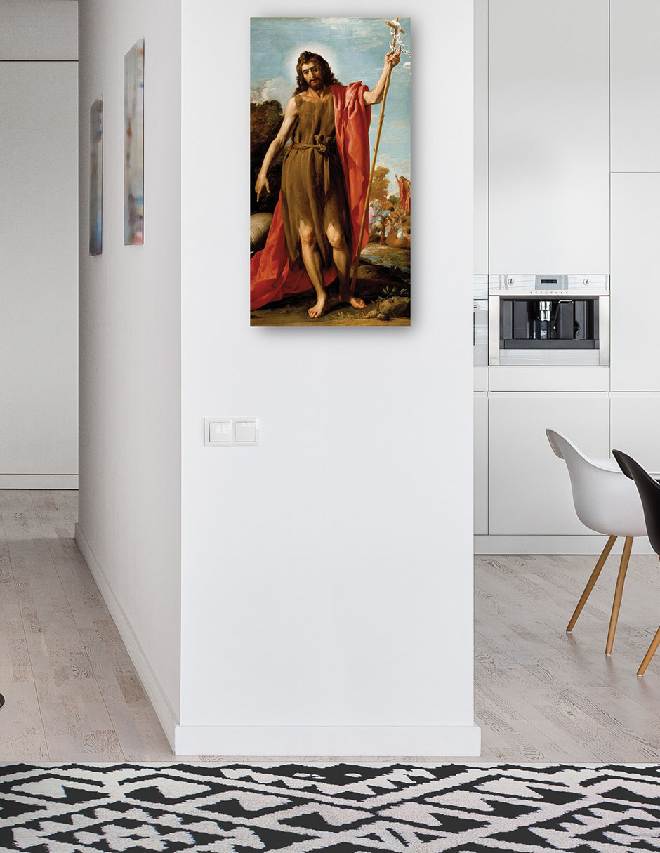 Foto 4 | Cuadro Decorativo - San Juan Bautista En El Desierto (1635)- Jose Leonardo - Religión - 34x64 - Impresión En L