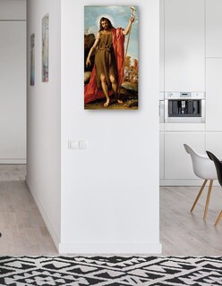 Foto 4 | Cuadro Decorativo - San Juan Bautista En El Desierto (1635)- Jose Leonardo - Religión - 34x64 - Impresión En L