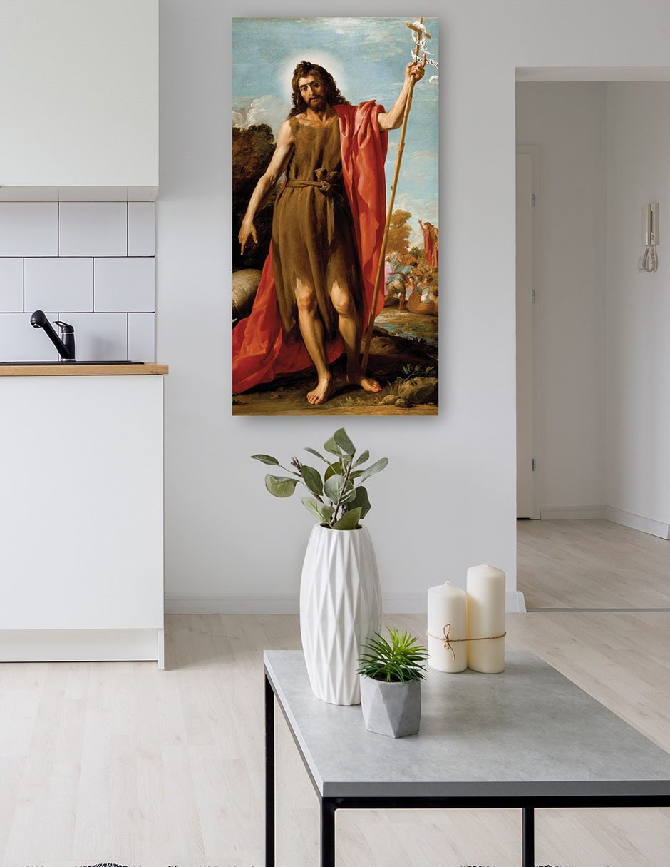 Foto 5 | Cuadro Decorativo - San Juan Bautista En El Desierto (1635)- Jose Leonardo - Religión - 34x64 - Impresión En L