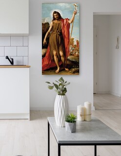 Foto 5 | Cuadro Decorativo - San Juan Bautista En El Desierto (1635)- Jose Leonardo - Religión - 34x64 - Impresión En L
