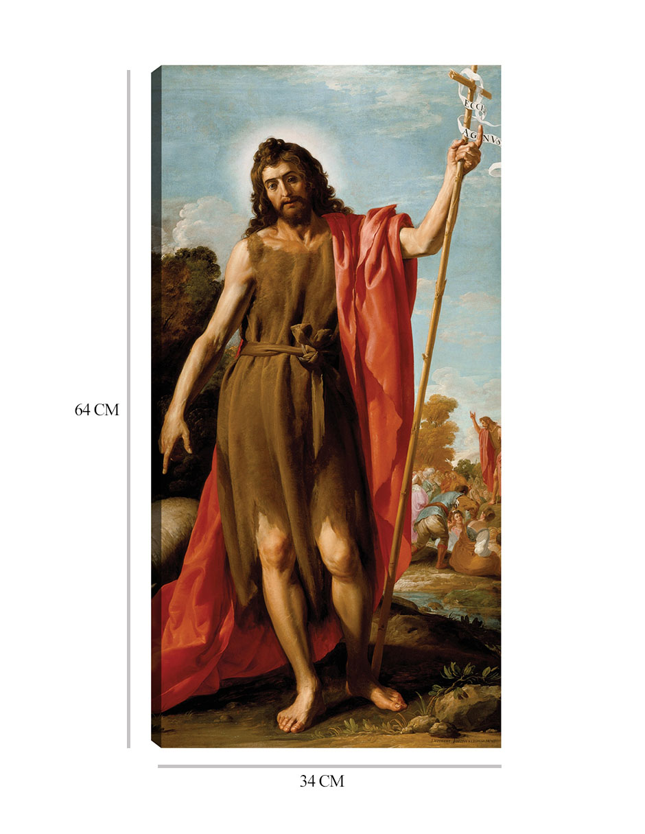 Foto 7 pulgar | Cuadro Decorativo - San Juan Bautista En El Desierto (1635)- Jose Leonardo - Religión - 34x64 - Impresión En L
