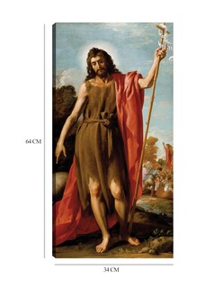 Foto 6 | Cuadro Decorativo - San Juan Bautista En El Desierto (1635)- Jose Leonardo - Religión - 34x64 - Impresión En L