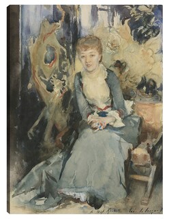 Foto 1 | Cuadro Decorativo - Sra. Reubell Sentada Frente A Una Pantalla (hacia 1884)- John Singer Sargent - 77x102 - Fine Art Tj