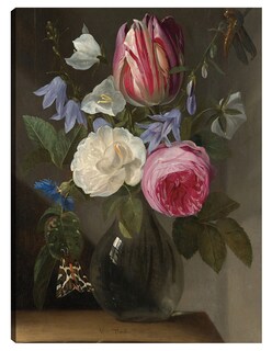 Foto 1 | Cuadro Decorativo - Rosas Y Un Tulipán En Un Jarrón De Cristal, C. 1650/1660- Jan Philips Van Thielen - 69x92 - Fin