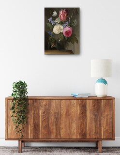 Foto 2 | Cuadro Decorativo - Rosas Y Un Tulipán En Un Jarrón De Cristal, C. 1650/1660- Jan Philips Van Thielen - 69x92 - Fin